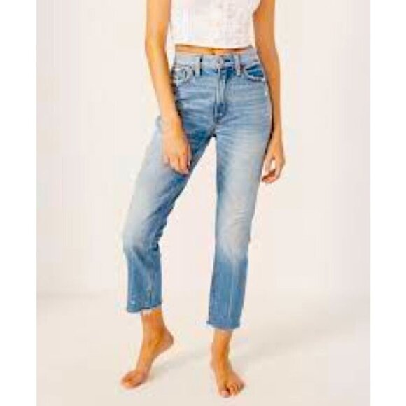 Abercrombie & Fitch Denim - AF Simone High Rise Slim Jeans Fray Hem Size 26/2